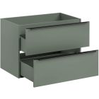 Set Badschrank Comad Sombra Green SOMBRA GREEN 82-80-46-2S, Waschbecken Comad Sky SKY 1 BLACK MATT 80 DP ( E-8099-80 ), NIAGARA UM 03 BLACK 86001B