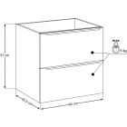 Set Badschrank Comad Sombra Green GREEN UN 84-60-2D, Badschrank Comad Sombra Green SOMBRA GREEN 82-60-46-2S, SKY 1 BLACK MATT 60 DP ( E-8099-60 )