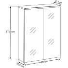 Set Badschrank Comad Sombra Green GREEN UN 84-60-2D, Badschrank Comad Sombra Green SOMBRA GREEN 82-60-46-2S, SKY 1 BLACK MATT 60 DP ( E-8099-60 )