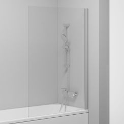 Ravak Pivot Badewannenabtrennung 80 cm einteilig satin Matte/durchsichtiges Glas 79840U00Z1
