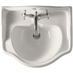 Kerasan Retro Waschbecken 55x46.5 cm halbrund Klassisch weiß 104501