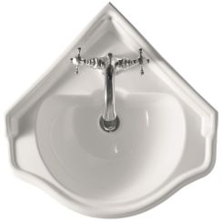 Kerasan Retro Waschbecken 41x41 cm eckwaschbecken Klassisch weiß 103201