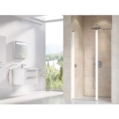 Ravak Chrome Duschtüren 120 cm aufklappbar weiß Glanz/durchsichtiges Glas 0QVGC100Z1