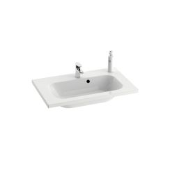Ravak Chrome Waschbecken 80x49 cm rechteckig Möbel weiß XJG01180000
