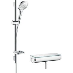Hansgrohe Ecostat Duschset Wandmontage mit Thermostat chrom 27038000