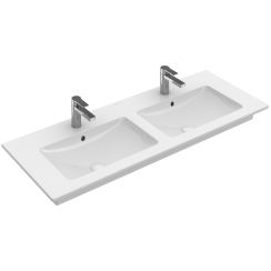 Villeroy & Boch Venticello Waschbecken 130x50 cm rechteckig Klassisch-Möbel-Doppelt weiß 4111DLR1