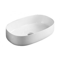 Art Ceram Cognac Waschbecken 55x35 cm oval Aufsatzwaschbecken weiß COL00301;00