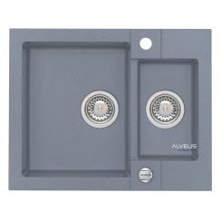 Alveus Rock granitspüle 59.5x47.5 cm grau/graphit/onyx 4218004