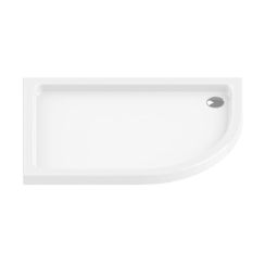 New Trendy Maxima Halbrunde Duschwanne 120x85 cm weiß B-0336(L)