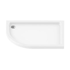 New Trendy Maxima Halbrunde Duschwanne 120x85 cm weiß B-0239(P)