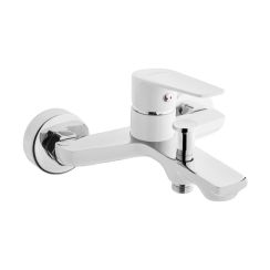 Invena Dokos badewannen- und duscharmatur Wand chrom-weiß BW-19-002