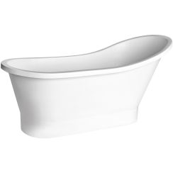 Besco Gloria Freistehende Badewanne 150x66 cm oval weiß #WMD-150-GL