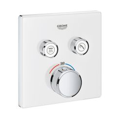 Grohe Grohtherm SmartControl Badewannen- und Duscharmatur Unterputz mit Thermostat weiß 29156LS0
