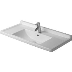 Duravit Starck 3 waschbecken 85x48.5 cm rechteckig klassisch-Möbel-mit Blatt weiß 03048000001