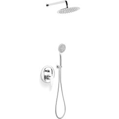 Ferro Algeo Duschset Unterputz mit Regenbrause chrom BAG7P-SET1-S