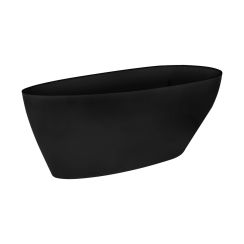 Besco Goya Freistehende Badewanne 160x70.5 cm oval schwarz #WMD-160-GB