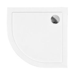 Besco Aron Slimline Halbrunde Duschwanne 80x80 cm weiß BAA-80-NR