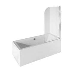 Besco Ambition Badewannenabtrennung 75 cm einteilig chrom Glanz/durchsichtiges Glas PA-1S-CZ