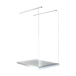Besco Aveo Duschwand 120 cm chrom Glanz/durchsichtiges Glas AVD-120-195C