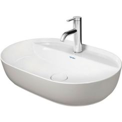 Duravit Luv waschbecken 60x40 cm oval nabla-förmig weiß-grauer Stein 0380602300