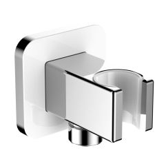 Omnires Winkelanschluss mit Griff chrom-weiß 8815CRB