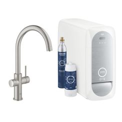 Grohe Blue Küchenarmatur mit Filter Stehend edelstahl 31455DC1