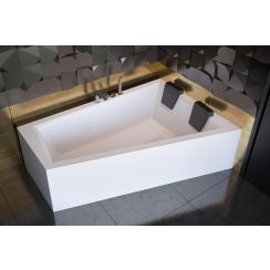Besco Intima Eckbadewanne 170x125 cm rechtsseitig weiß #WAID-170-NP