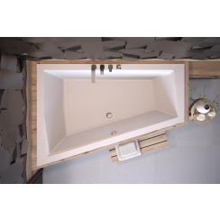 Besco Intima Eckbadewanne 180x125 cm linksseitig weiß #WAID-180-SL