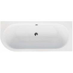 Besco Avita Schlanke Eckbadewanne 150x74.5 cm rechtsseitig weiß #WAV-150-NPS