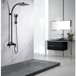 Blue Water Toronto Duschset Wandmontage schwarz TOR-ZKPN.400CZARNYMAT