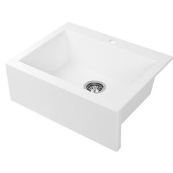 Laveo Komodo granitspüle 63.5x49 cm weiß SBK 610T