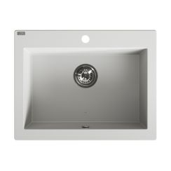 Laveo Komodo granitspüle 63.5x49 cm weiß SBK 610T