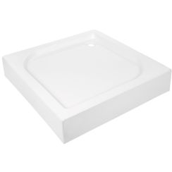 Invena Quadratische Duschwanne 80x80 cm weiß AK-80-K83