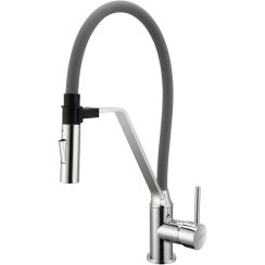 Invena Terra küchenarmatur stehend chrom-grafit/grau BZ-54-L05