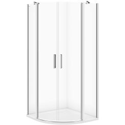 Cersanit Moduo Dusche 90x90 cm halbrund chrom Glanz/durchsichtiges Glas S162-010
