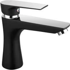 Ferro Algeo Square Black waschbeckenhahn stehend chrom-schwarz BAQ2BLC