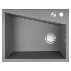 Laveo Grenada Granitspüle 60x48 cm grau/graphit/onyx SBG510T