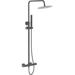 Laveo Pretto Duschset Wandmontage mit Regenbrause graphit PLP10OB