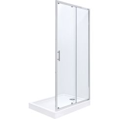 Roca Town-N Duschtüren 130 cm Schiebe- chrom Glanz/durchsichtiges Glas AMP2813012M