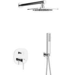Laveo Pola Duschset Unterputz mit Regenbrause chrom BAP001P