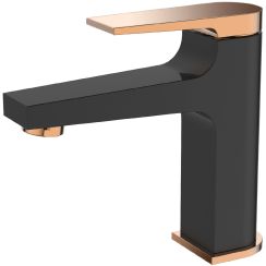 Invena Midnight waschbeckenhahn stehend schwarz-gold BU-35-014