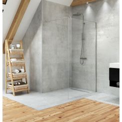 New Trendy Velio Duschwand 120 cm chrom Glanz/durchsichtiges Glas D-0137B