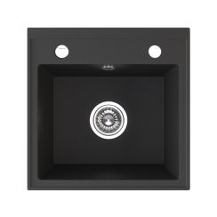 Laveo Trzynastka Granitspüle 44x44 cm schwarz SBP710T