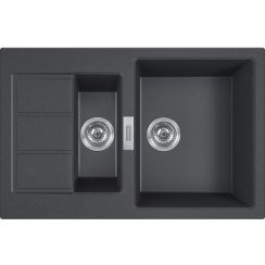 Franke Sirius 2.0 Tektonit-Waschbecken 78x50 cm grau/graphit/onyx 143.0618.687