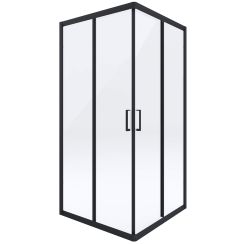 Deante Funkia Dusche 80x80 cm quadratisch schwarz Matte/durchsichtiges Glas KYC_N42K