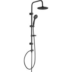 Kuchinox Cento Duschset Wandmontage mit Regenbrause schwarz PKC70OX