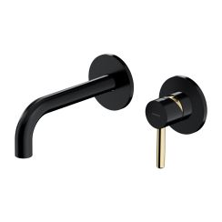 Omnires Y Waschtischarmatur Unterputz schwarz-gold Y1215HBLGL