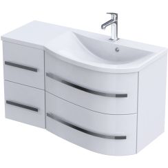 Oristo Opal Kabinett 90x44x50 cm Unterschrank hängend weiß OR30-SD4S-90-1-P