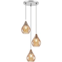 Rabalux Cassandra Pendelleuchte 3x40 W chrom-bernstein 6659