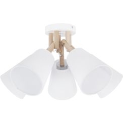 TK Lighting Vaio Deckenlampe 5x15 W weiß-holz 666
